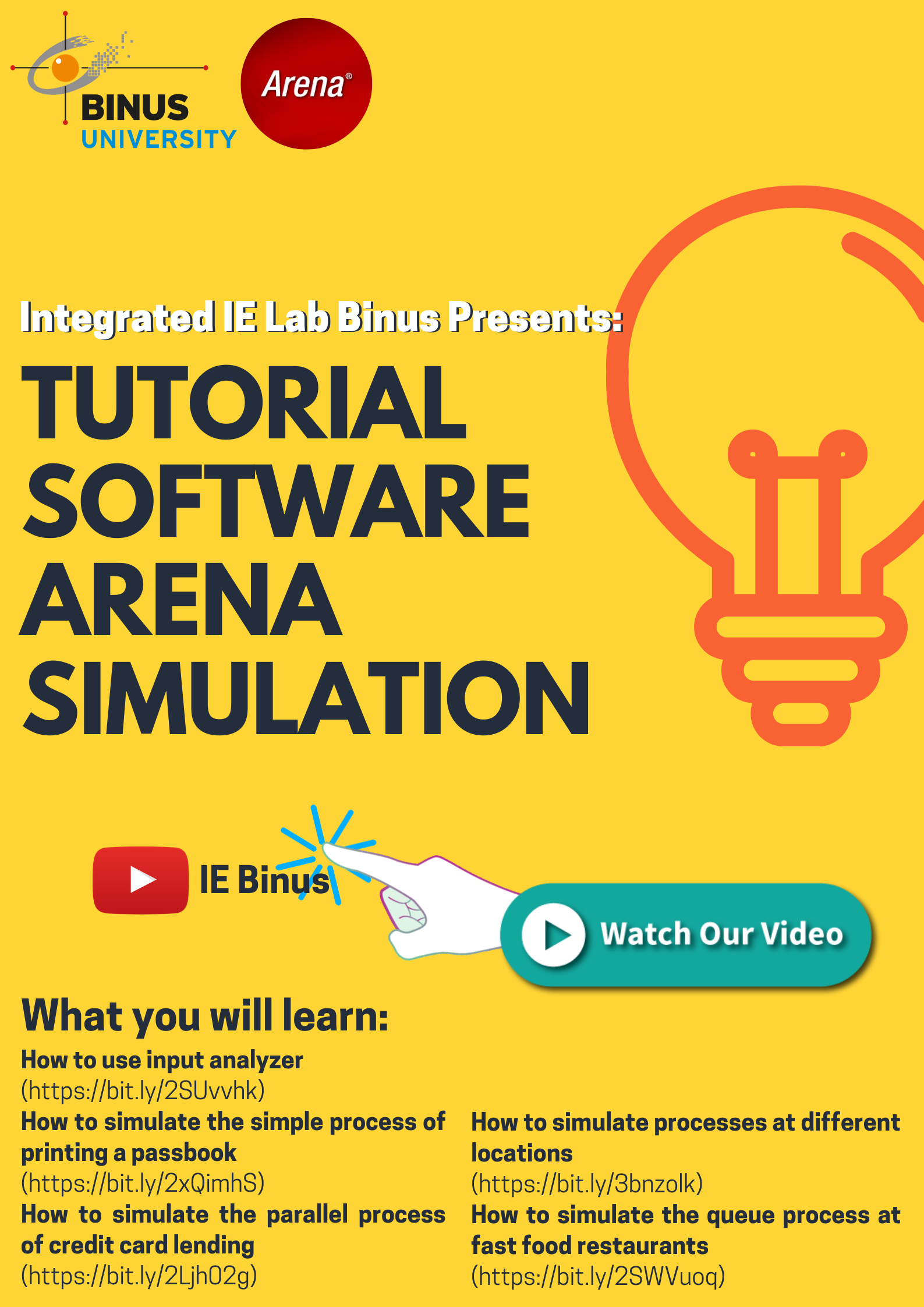 Online Tutorial Software Arena Simulation – Industrial Engineering